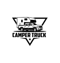 Pick Up Camper Truck Logo