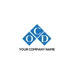 Ocd Letter Logo Design On Black Background