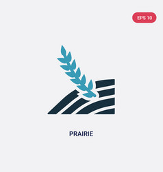 Two Color Prairie Icon From Nature Concept