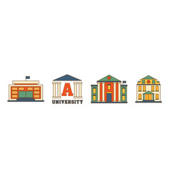 College And University Emblem And Badge Set