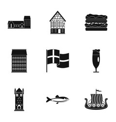 Hinterland Icons Set Simple Style