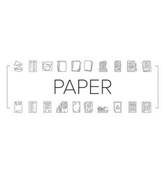 Paper Document Office Note Page Icons Set