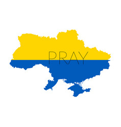 Pray For Ukraine Concept With Map Text