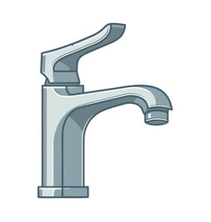 Clean Water Flowing From Chrome Faucet Symbolizes