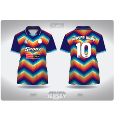 Eps Jersey Sports Shirt Rainbow Wavy Pattern