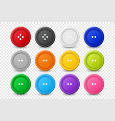 3d Realistic Buttons For Clothes Icon Set