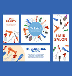 Hair Care Salon And Cosmetics Banner Templates