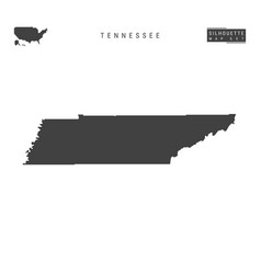 Tennessee Us State Map Isolated On White