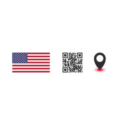 Usa Flag Flag Of The Country Qr Code