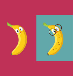 Funny Young And Old Banana Fruit Cartoon