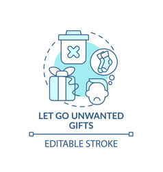 Letting Go Unwanted Gifts Concept Icon