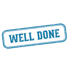 Well Done Stamp Rectangular