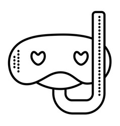 Snorkel Mask Line Icon