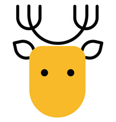 Yellow Deer On A White Background