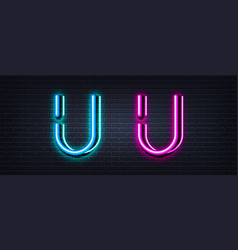 Initial Letter U Icon Line Typography Character