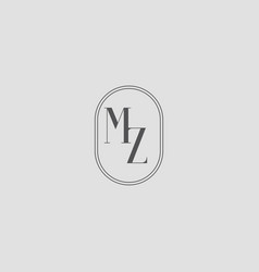 Initial Mz Wedding Monogram Logo Design