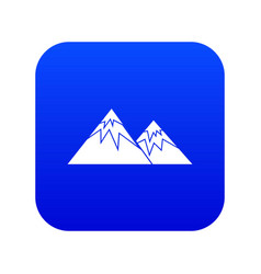 Swiss Alps Icon Digital Blue