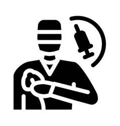 Anesthesiologist Medical Worker Icon Glyph