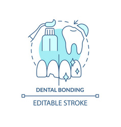 Dental Bonding Turquoise Concept Icon