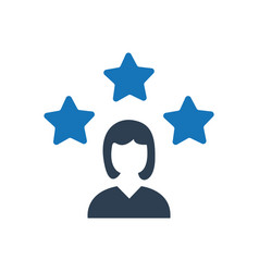 Customer Review Success Reward Stars Icon