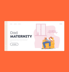 Dad Maternity Landing Page Template Tired Parent