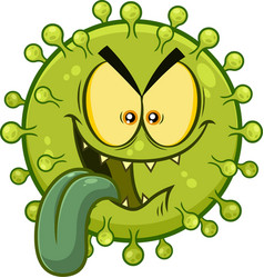 Hungry Coronavirus Cartoon Emoji Character