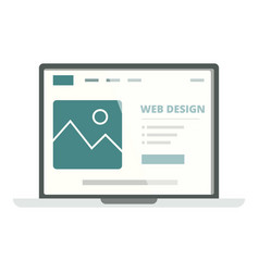 Laptop Modern Web Design Icon Cartoon View