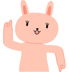 Rabbit That Guides You Pointing Your Finger