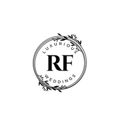 Rf Initials Letter Wedding Monogram Logos