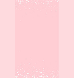 White Hearts Scattered On Pink Background