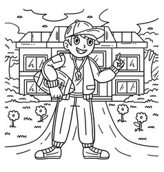 American Football Coach Coloring Page For Kids