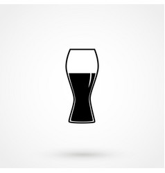 Beer Glass Icon On White Background