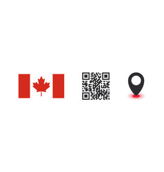 Flag Of Canada Of The Country Qr Code