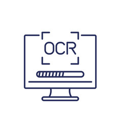 Ocr Line Icon Optical Character Recognition