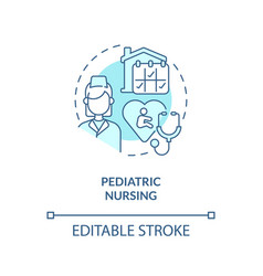 Pediatric Nursing Blue Concept Icon