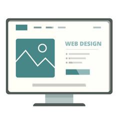 Web Design Monitor Icon Cartoon Tablet