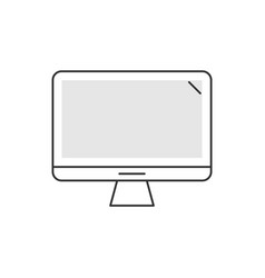 Computer system unit black icon on white Vector Image