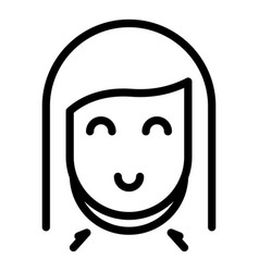 Female Face Liposuction Icon Outline