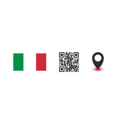 Flag Of Italy Of The Country Qr Code