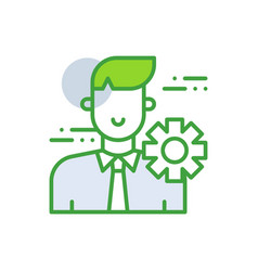 User Setting Business People Icon With Green