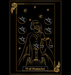 Vi Of Pentacles