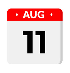 11 August Calendar Icon