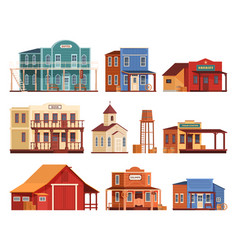 Buildings In The Style Of The Wild West Old