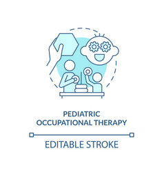 Pediatric Occupational Therapy Blue Concept Icon