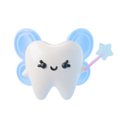 Tooth Fairy Character Isolated Realistic 3d