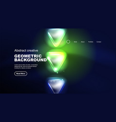 Abstract Background Landing Page Glass Geometric