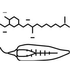 Capsaicin Pepper Line Icon