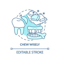 Chew Wisely Turquoise Concept Icon