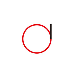 Letter Od Do O D Circle Line Geometric Symbol