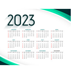 2023 New Year Calendar Template For Business